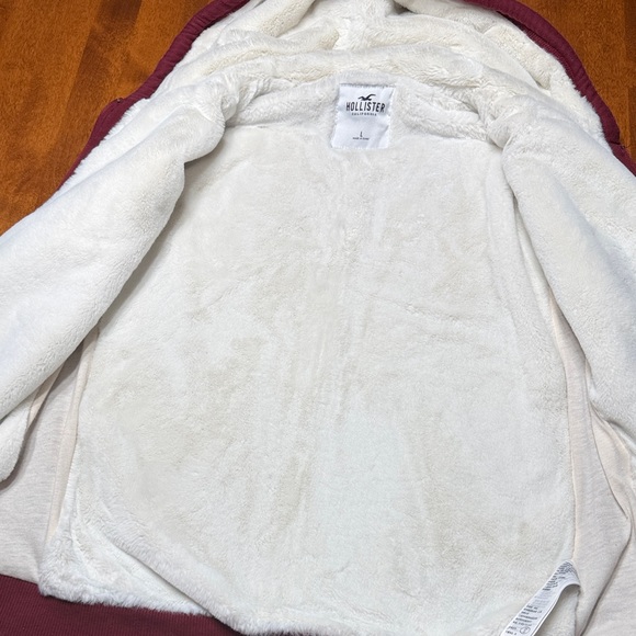 Hollister Burgundy Zip-Up Hoodie - Picture 6 of 11